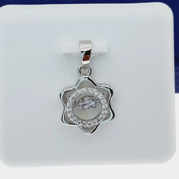 925 Sterling Silver Cubic Zircon Pendant for Women/Girls, US925P1114 - Picture 7 of 7